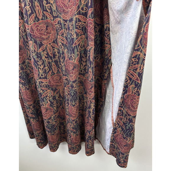 Soft Surroundings Alcott Dress Floral Maxi Slit Large Boho Western Jersey Soft - Picture 8 of 16
